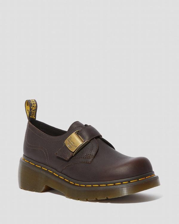 Dr Martens Dámské Polobotky Aukley Harvest Hnědé, CZ-578920